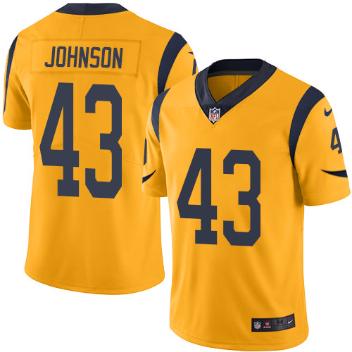 Nike Rams #43 John Johnson Gold Men's Stitched NFL Limited Rush Jersey